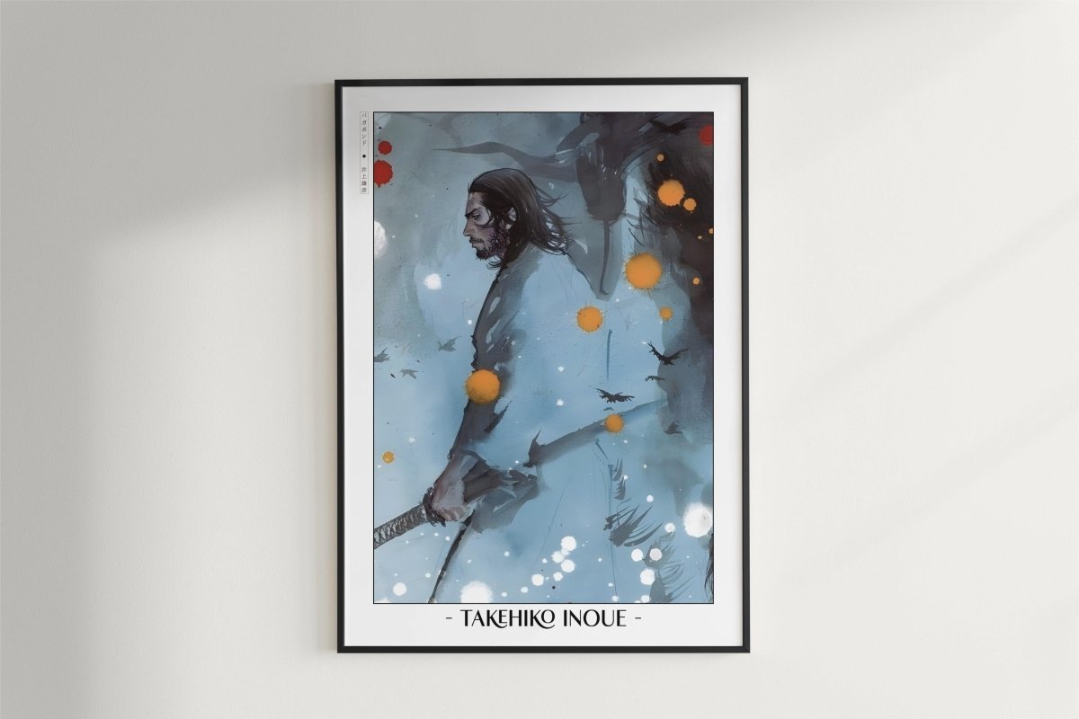Vagabond - Musashi in Ink - Artist Name - Black Frame