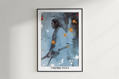 Vagabond - Musashi in Ink - Artist Name - Black Frame