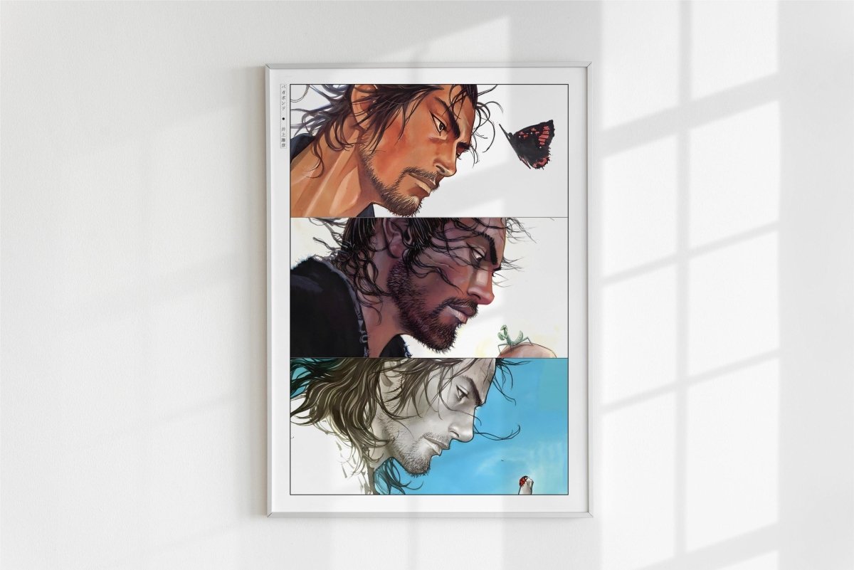 Vagabond - Musashi in Colour - Art Only - White Frame