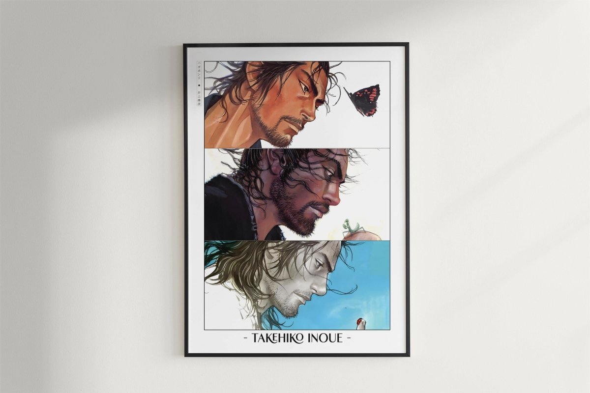 Vagabond - Musashi in Colour - Artist Name - Black Frame