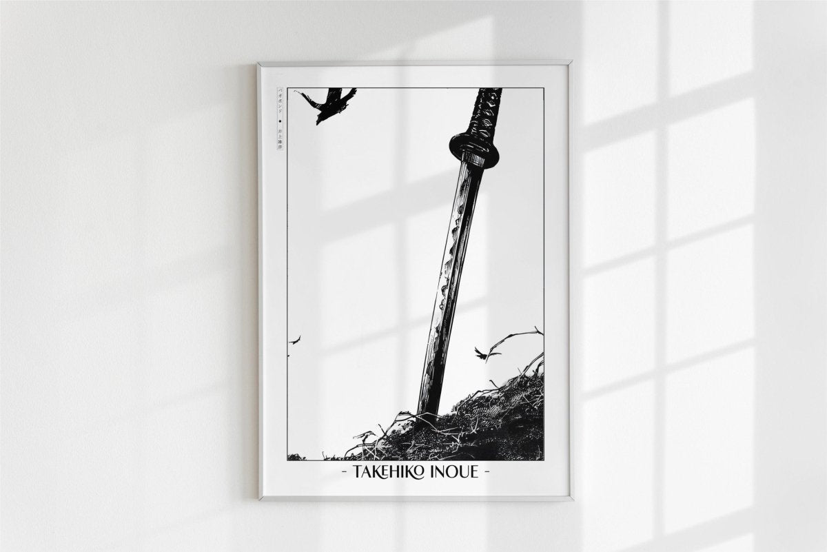Vagabond - A Lonely Sword - Artist Name - White Frame