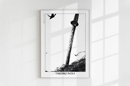 Vagabond - A Lonely Sword - Artist Name - White Frame