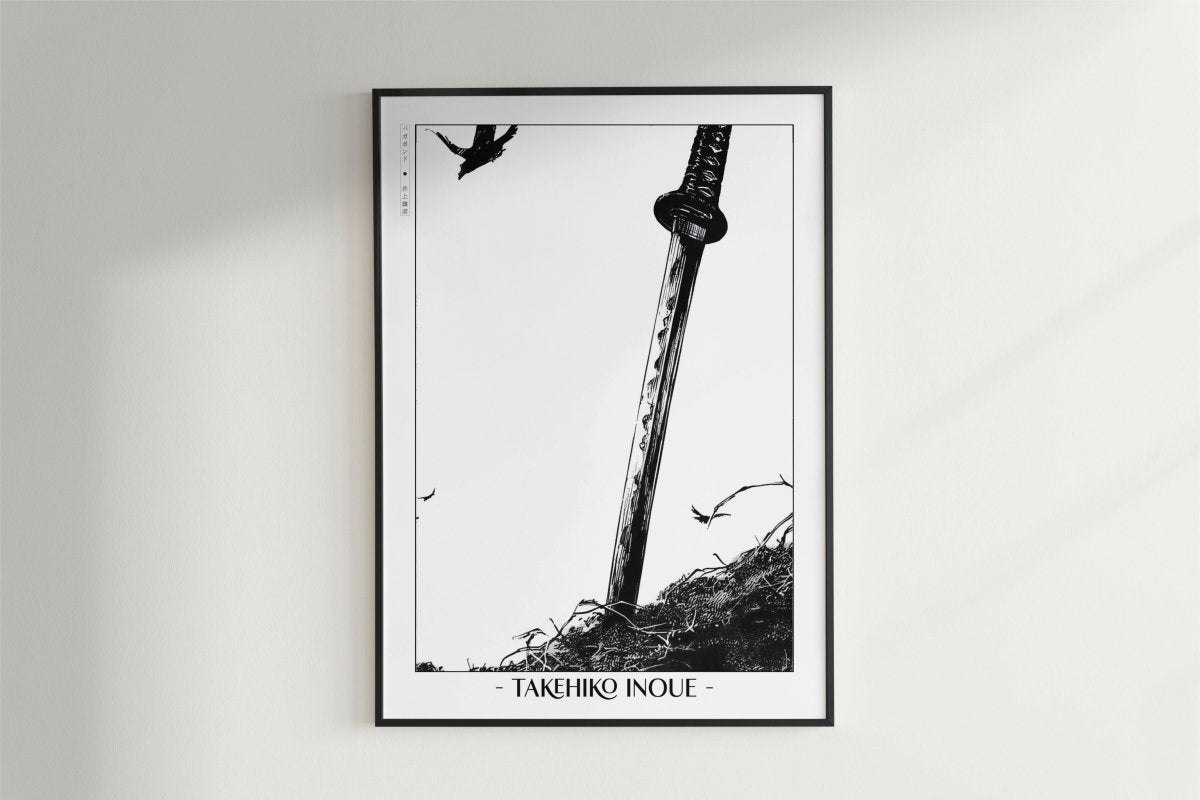 Vagabond - A Lonely Sword - Artist Name - Black Frame