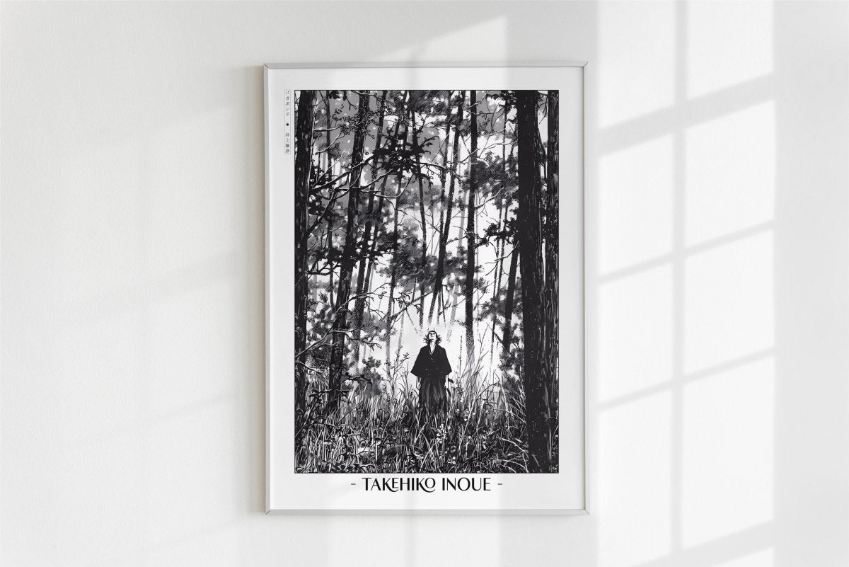 Vagabond - Among Tall Trees - Artist Name - White Frame