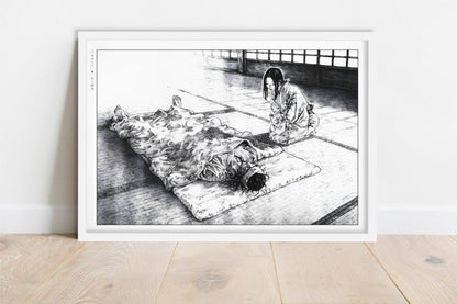 Vagabond - Injured Samurai - Art Only - White Frame